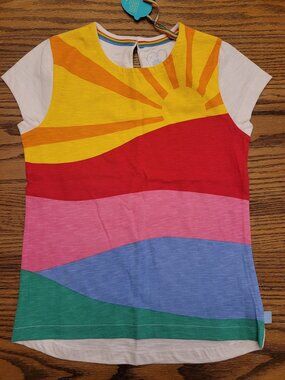 New with tags Little Bird Rainbow Sun shirt - 7-8  Brand is Little Bird.